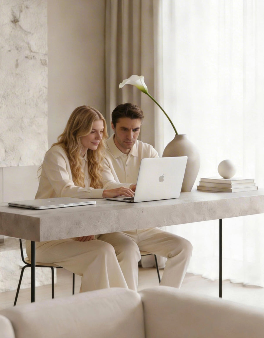 Partner and HGI specialist planning together at a desk